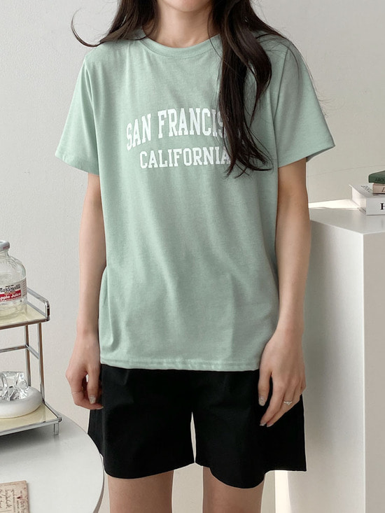 1+1 샌프란 텐셀 스판 반팔 티셔츠 4color