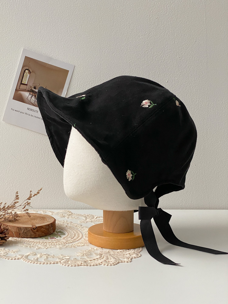 뒷리본 데이지 와이어 보넷 벙거지 모자 3color