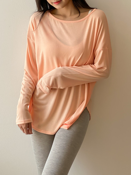 트임샤벳 드랍 루즈핏 티셔츠 6color