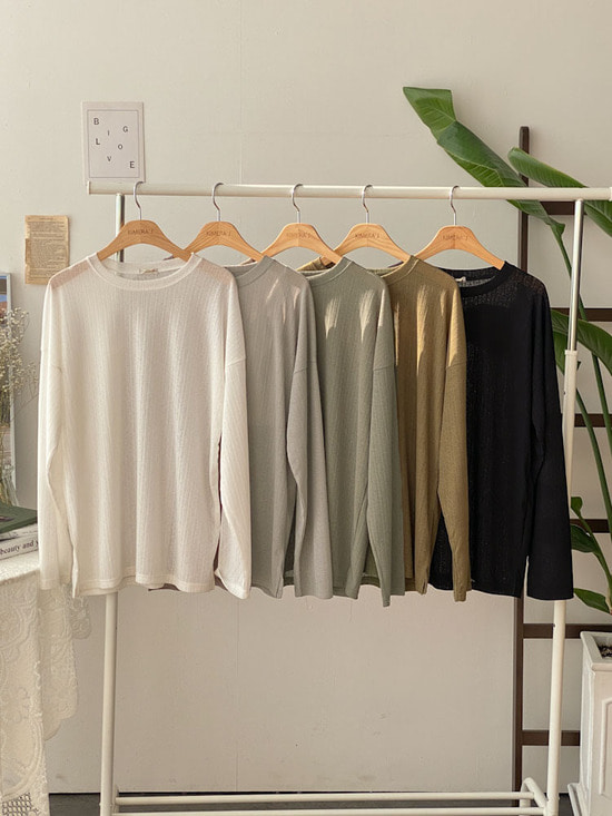 시스루 비키니 레이어드 여리핏 티셔츠 5color