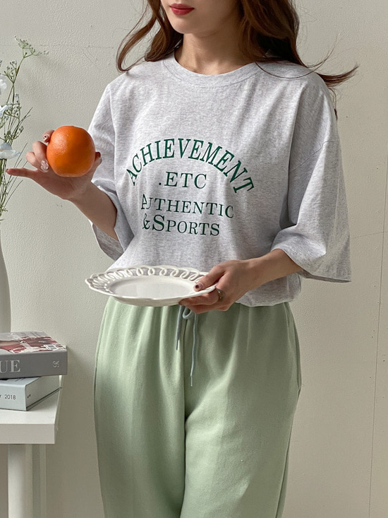 아칩실키 루즈핏 반팔 박스 티셔츠 3color