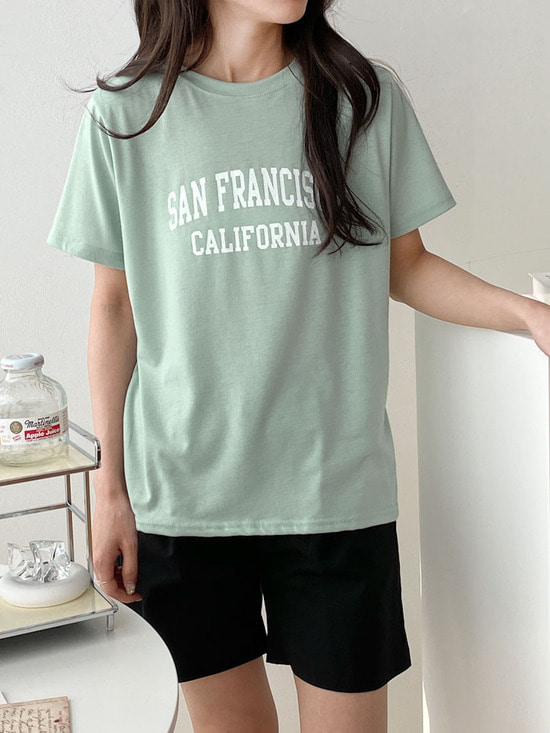 1+1 샌프란 텐셀 스판 반팔 티셔츠 4color